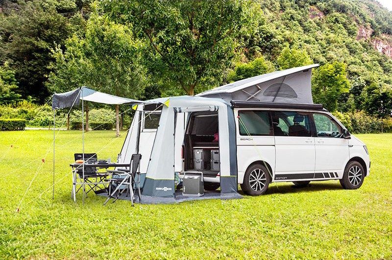 Grand auvent gonflable pour camping car - Équipement caravaning