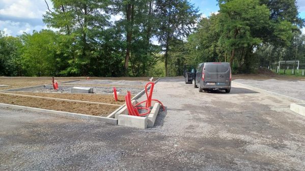 Travaux sur une prochaine aire de camping-car. Crédit : Aire Services