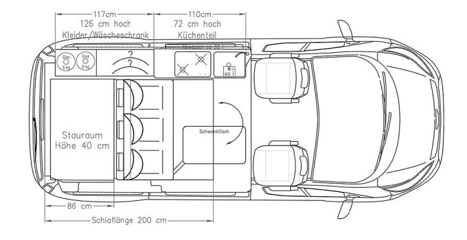 ford transit custom camping car reimo